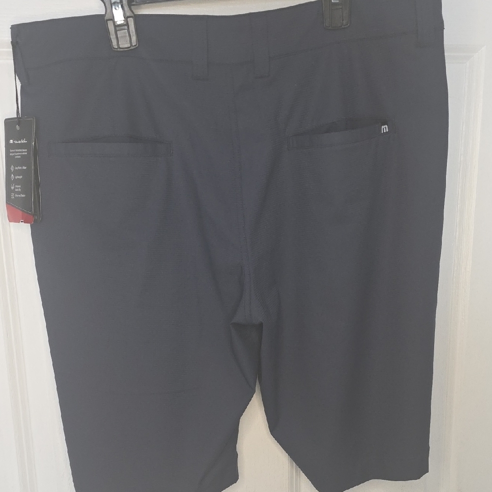 New Travis Mathew Dark Blue Flat Front Shorts Size 34 - Picture 8 of 8